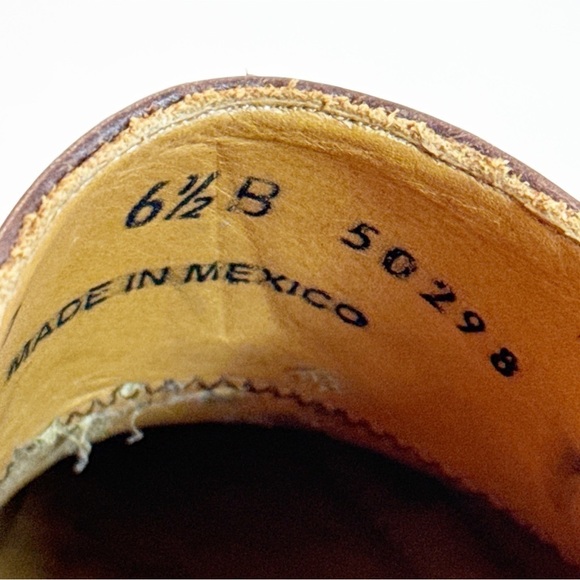 Lucchese Women's Burgundy w/Turquoise Stitched Western Mule Slide  Size 6.5B - Picture 6 of 8